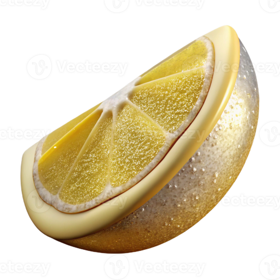 elegant creative Lemon Wedge for Drinks Isolated for Lemonade Recipes high resolution png