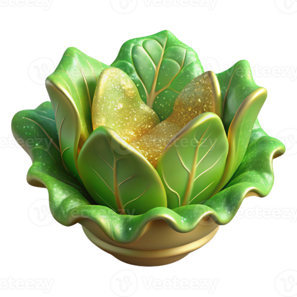 beautiful vintage Lettuce Leafy Green Vegetable Salad Base Isolated for Grocery Stores original png