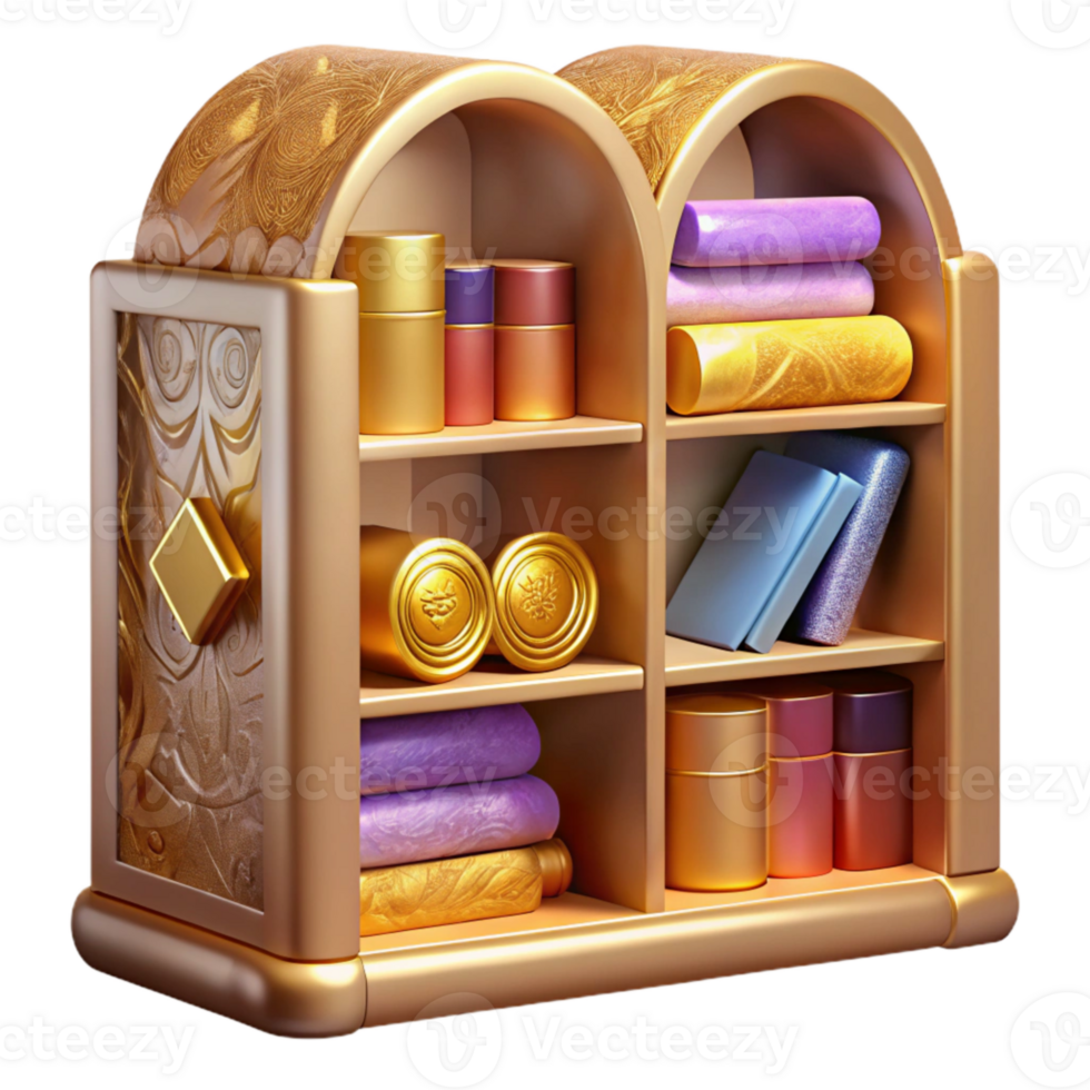 stunning abstract Library Bookshelf Transparent for Library or Bookstore Graphics original png