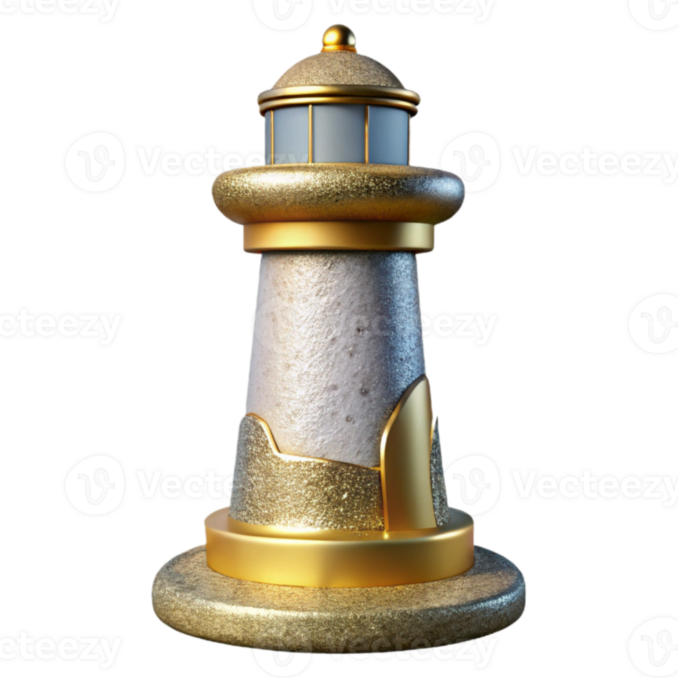 dramatic artistic Lighthouse Isolated Cutout for Coastal Designs premium png
