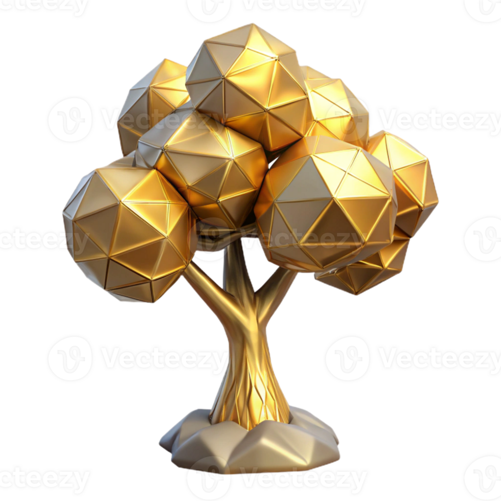 beautiful traditional Low Poly Vr Tree Isolated for Metaverse Landscapes exclusive png