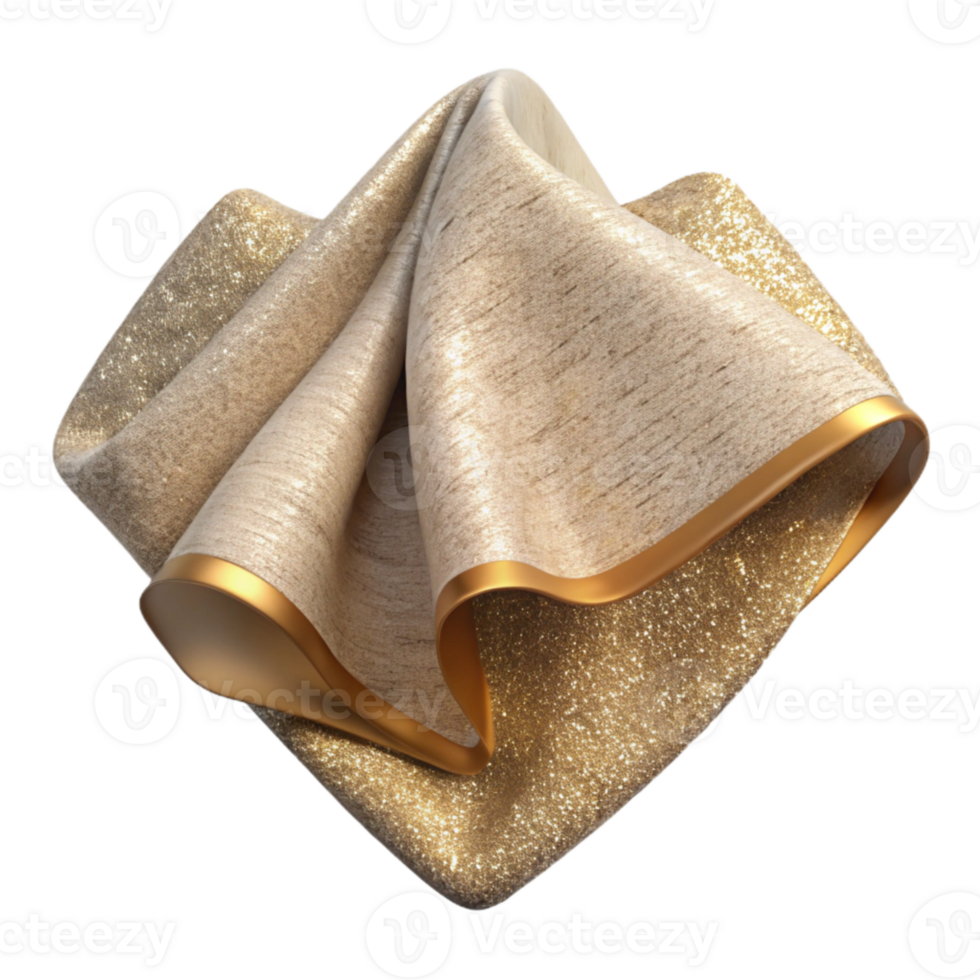 dramatic abstract Linen Napkin Beige Texture Transparent for Restaurant Branding original png
