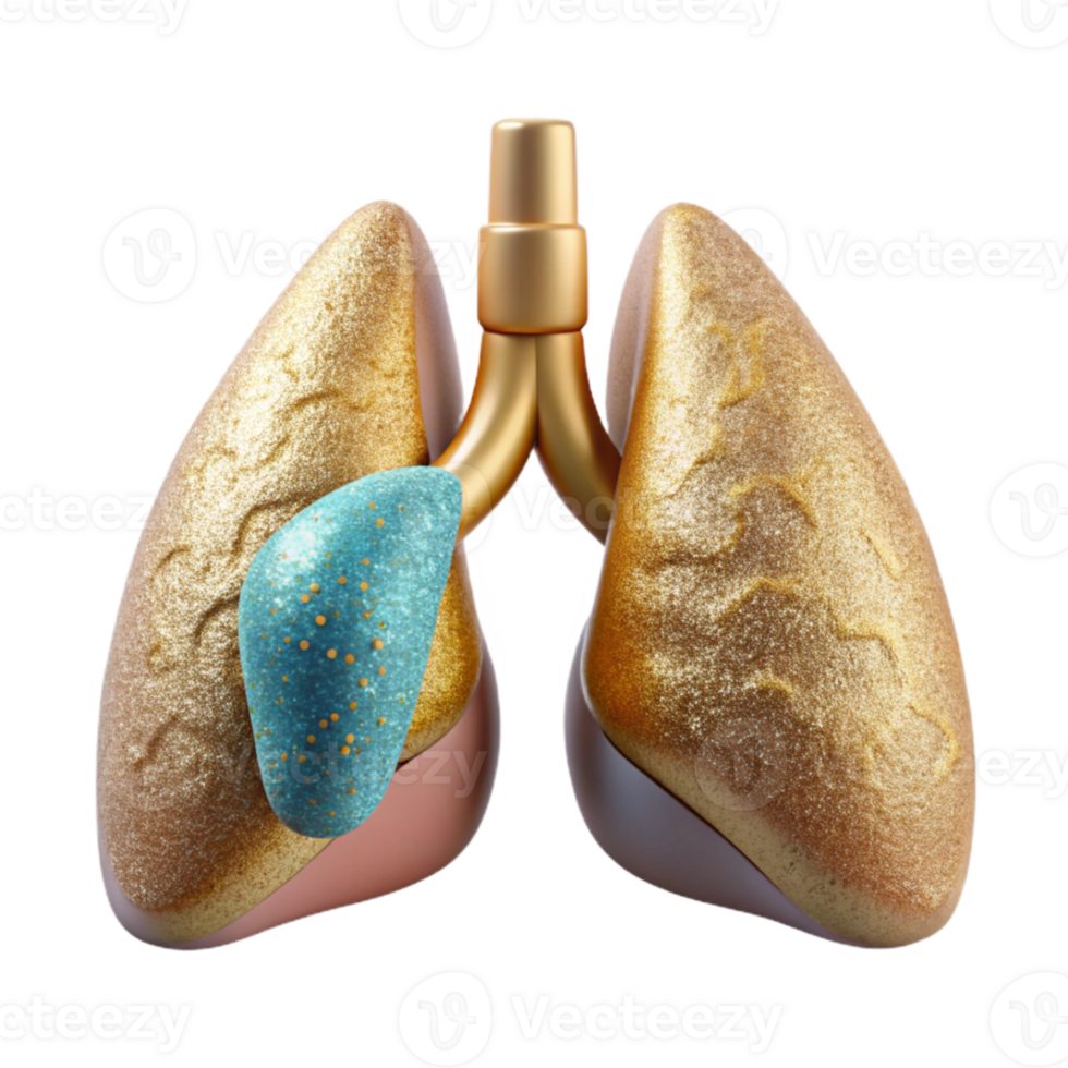 vibrant classic Lung Respiratory System Cutout for Medical Education high resolution png