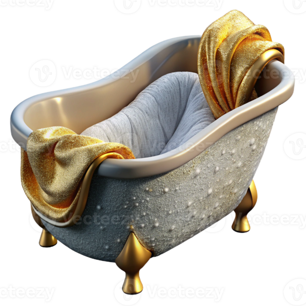magnificent rustic Luxury Bathtub Isolated for Spa-like Experience authentic png