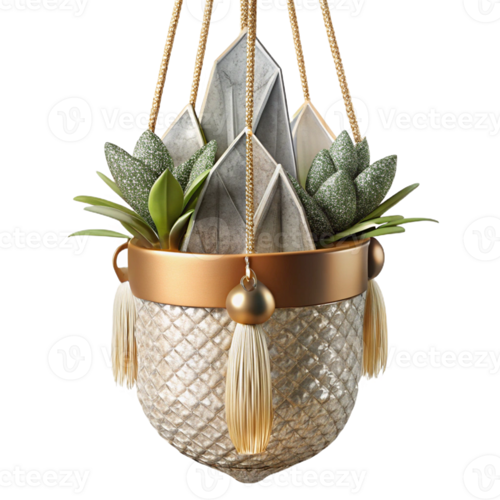 wonderful vintage Macrame Plant Hanger Transparent Background Home Decor high quality png