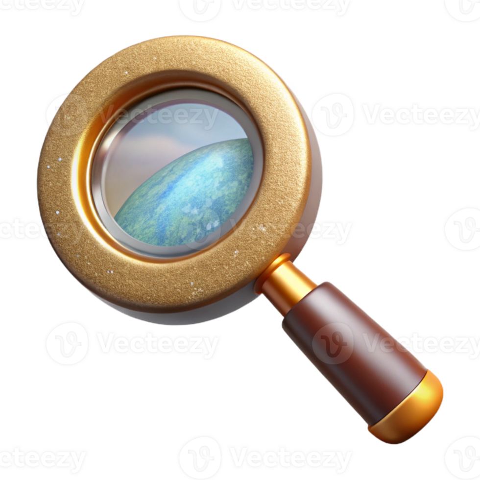 impressive classic Magnifying Glass Science Tool Cutout for Investigation Graphics high quality png