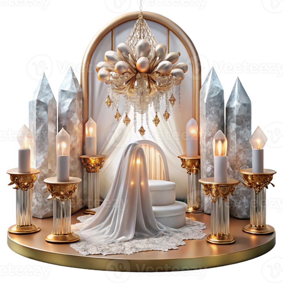 impressive abstract Luxury Wedding Crystal Chandeliers Decor Transparent for Grand Venue detailed png
