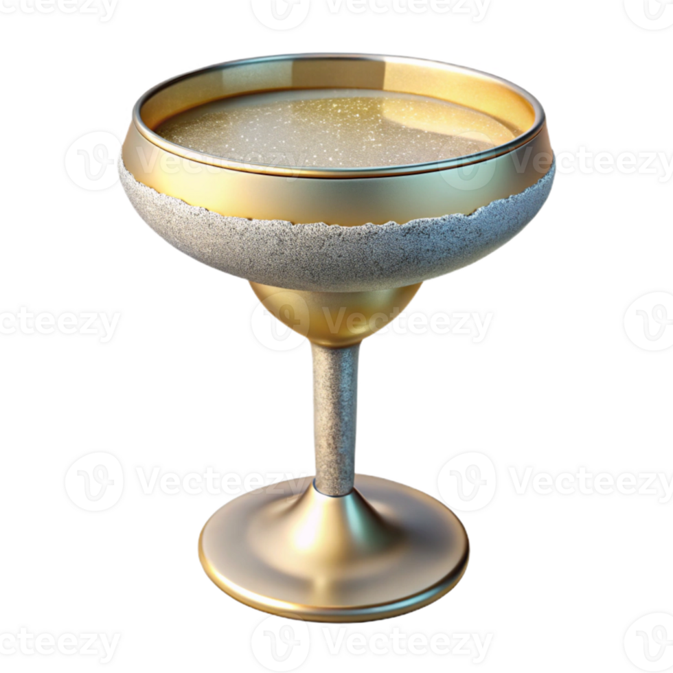 elegant rustic Margarita Glass Salt Rimmed Isolated for Mexican Restaurants premium png