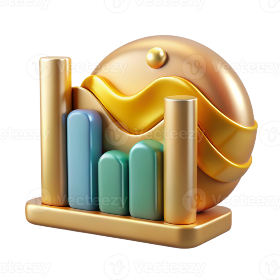 serene traditional Market Trends Business Graph Chart Financial Cutout for Data Analysis original png