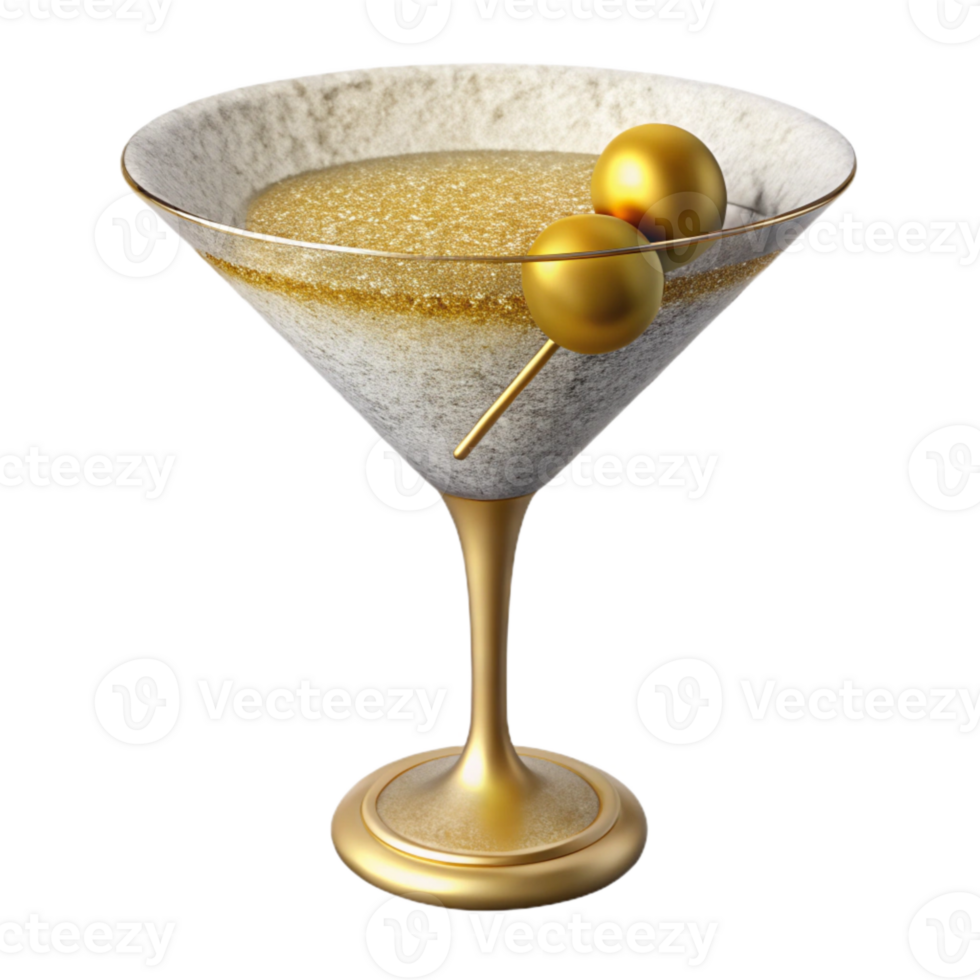 extraordinary traditional Martini Glass Olive Garnish Cutout for Bar Promotions detailed png