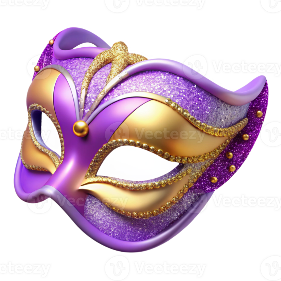 extraordinary abstract Masquerade Mask Glittery Purple Isolated for Events original png