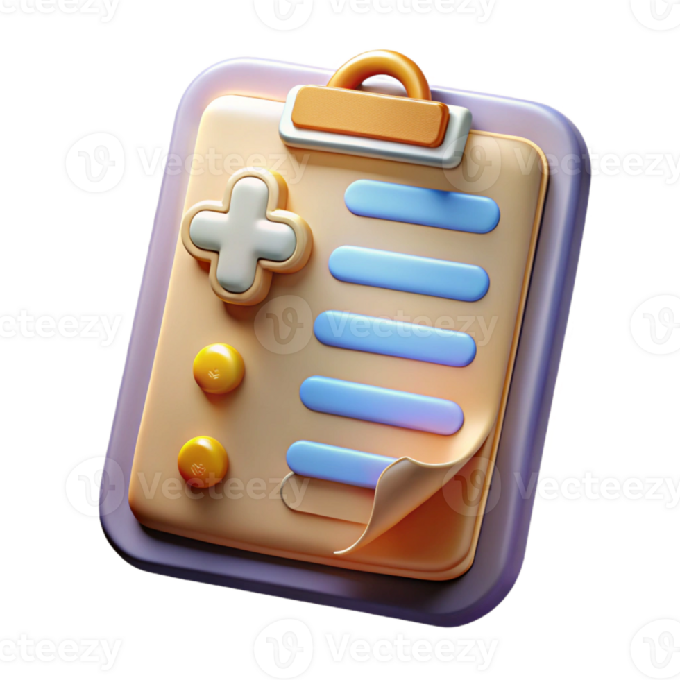 vibrant artistic Medical Chart Patient Records Icon Transparent for Healthcare Data high quality png