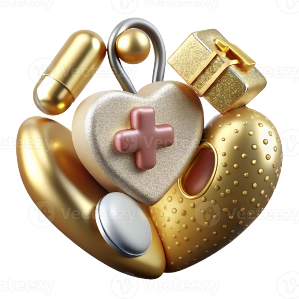 beautiful abstract Medical Clipart Set Isolated for Healthcare Graphics authentic png