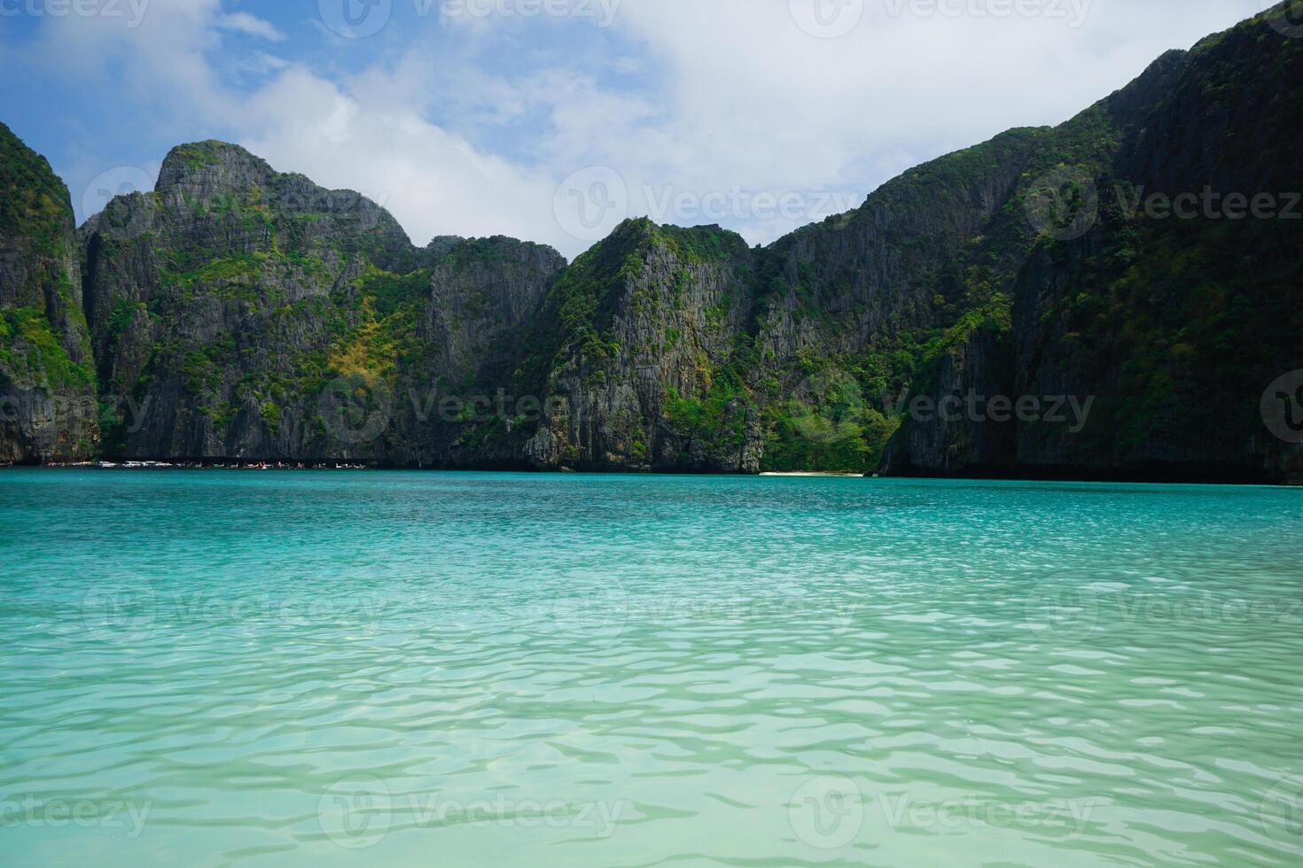 Beautiful and stunning view of Maya Bay, Phi Phi Island photo