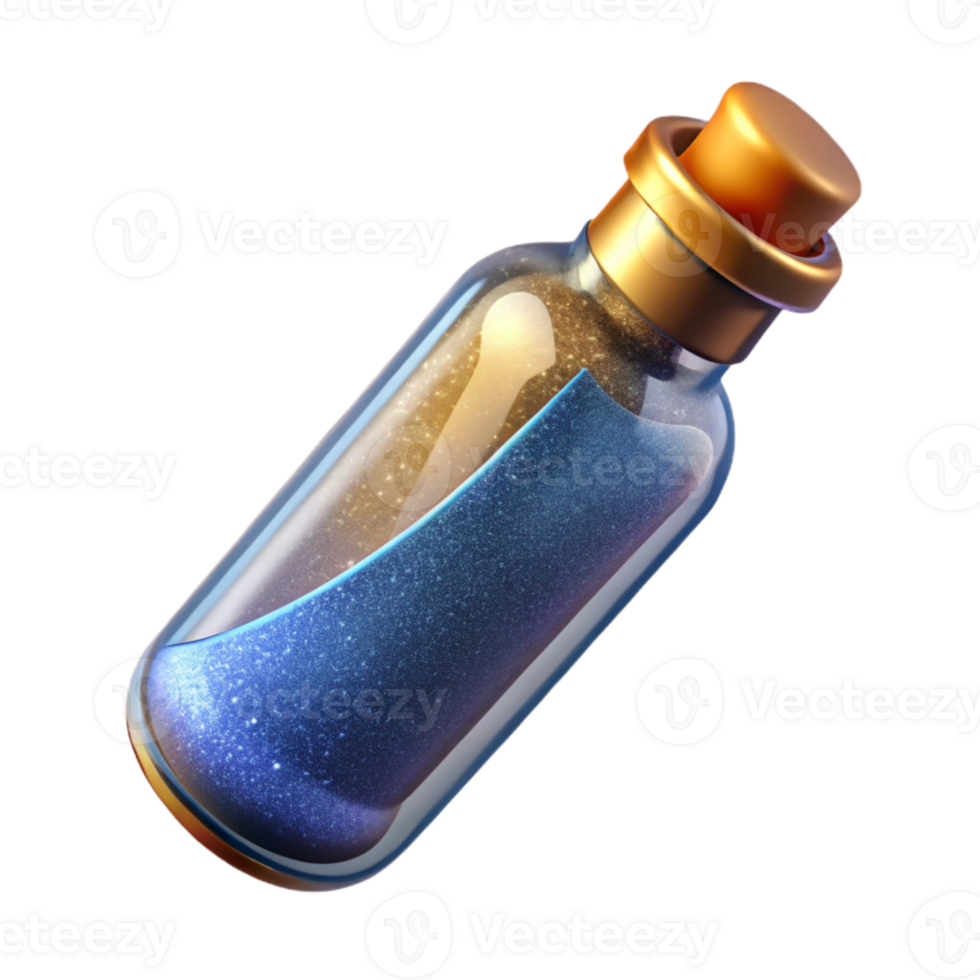 dramatic contemporary Message in a Bottle Isolated Cutout for Romantic Stories high resolution png