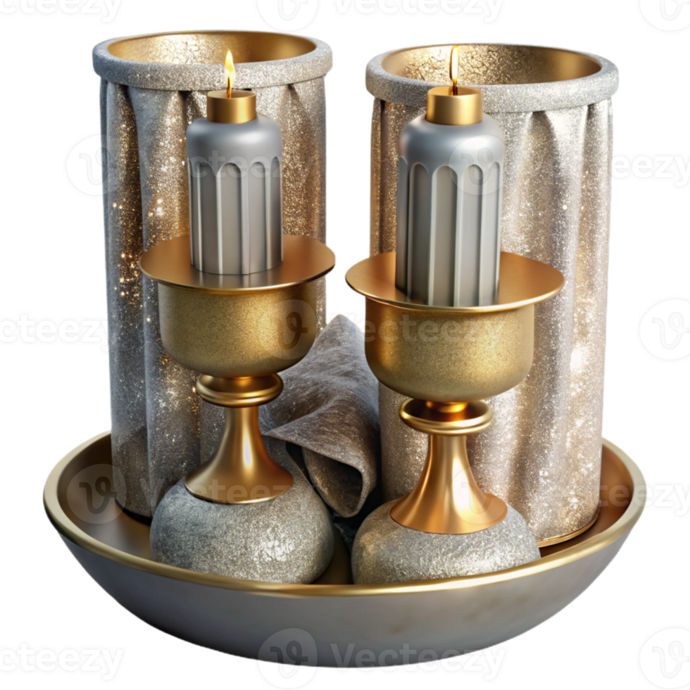 wonderful rustic gold Candle Holders Cutout Modern Home Decor genuine png