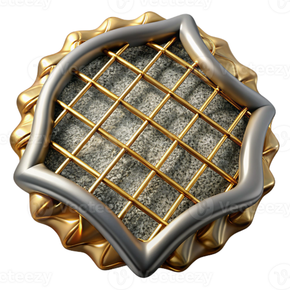 impressive classic gold Grate Texture Industrial Grid Isolated for Construction high resolution png