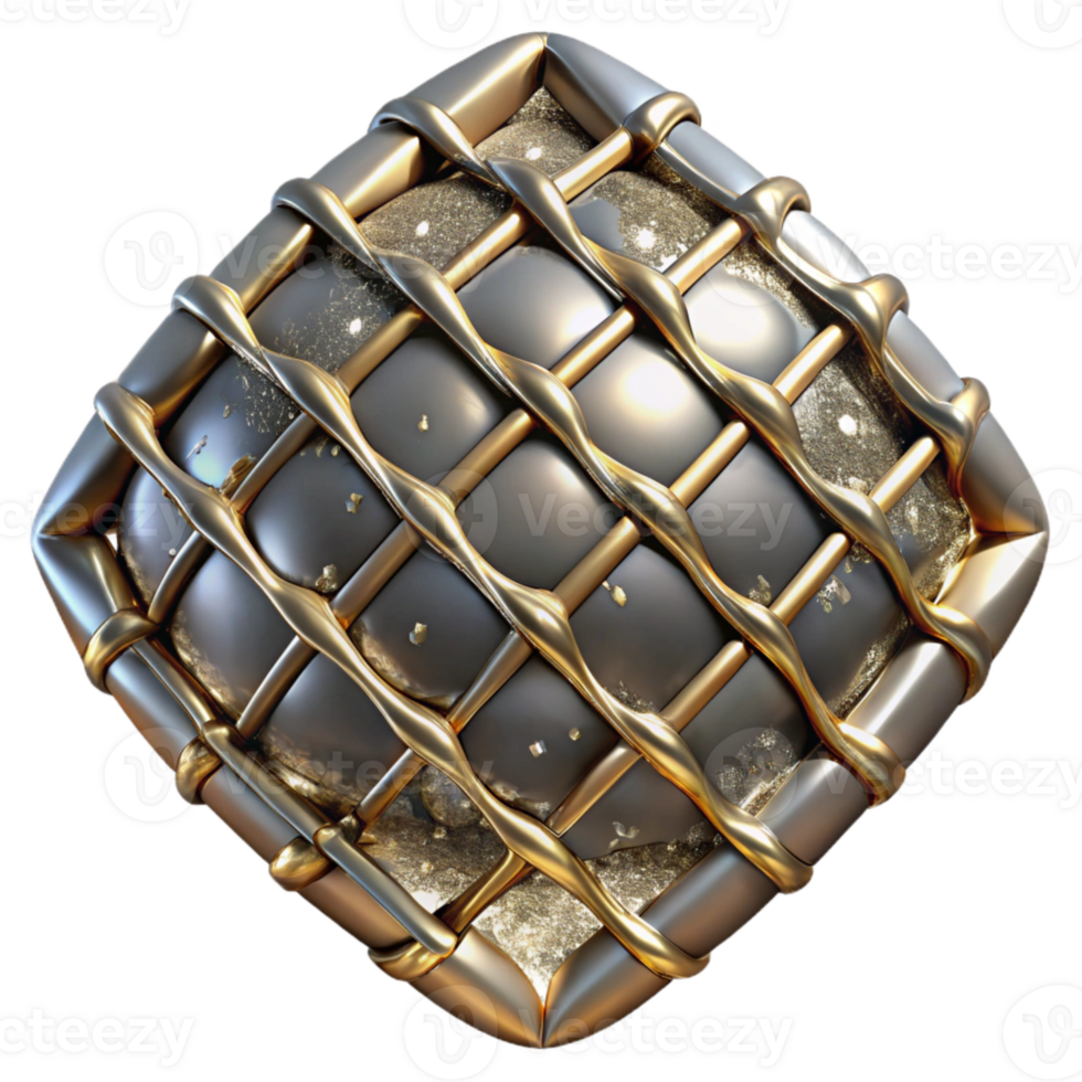 elegant vintage gold Grate Texture Industrial Grid Isolated for Construction authentic png