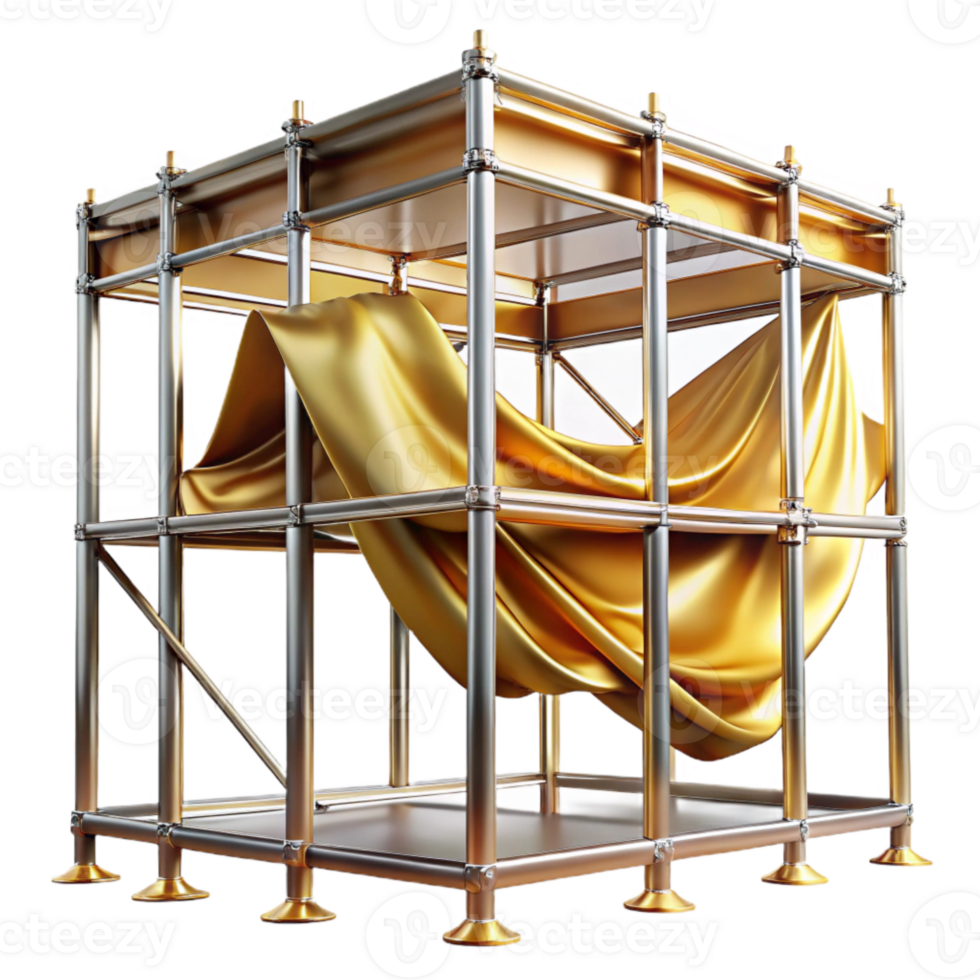 magnificent rustic gold Scaffolding Frame Construction Site Isolated Building Project original png