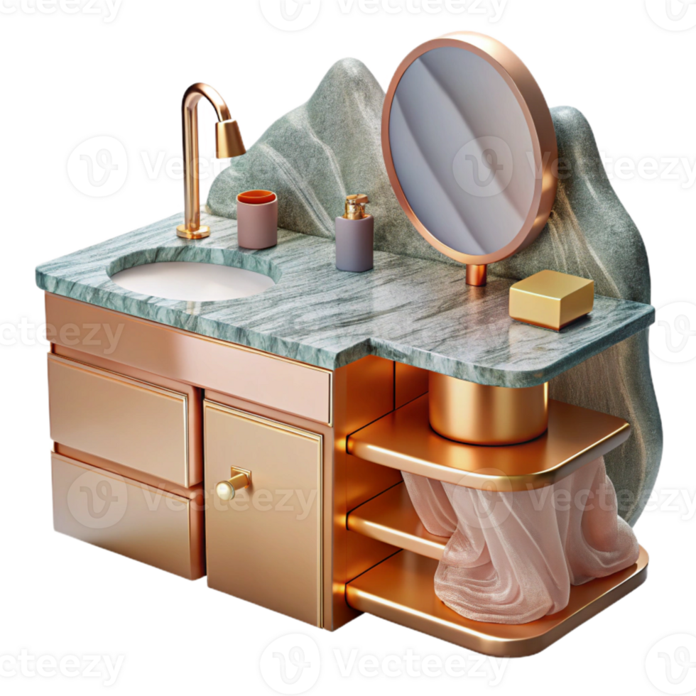 impressive rustic Minimalist Bathroom Vanity Transparent for Sleek Design detailed png