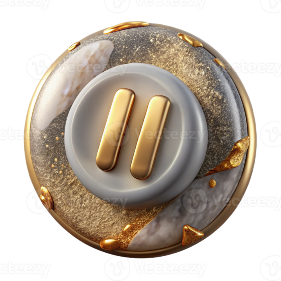 elegant artistic Minimalist Pause Button Icon Isolated for Media Players exclusive png