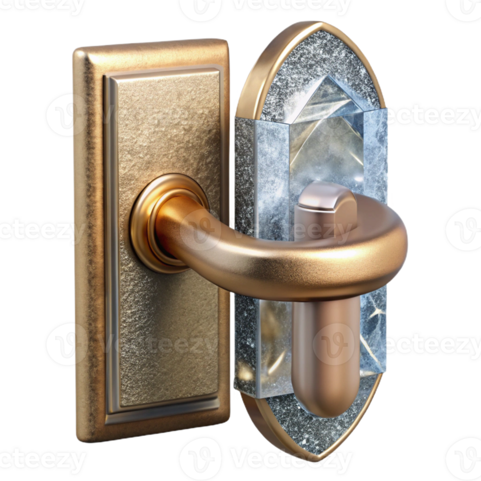 dramatic modern Modern Door Handle gold Finish Cutout exclusive png
