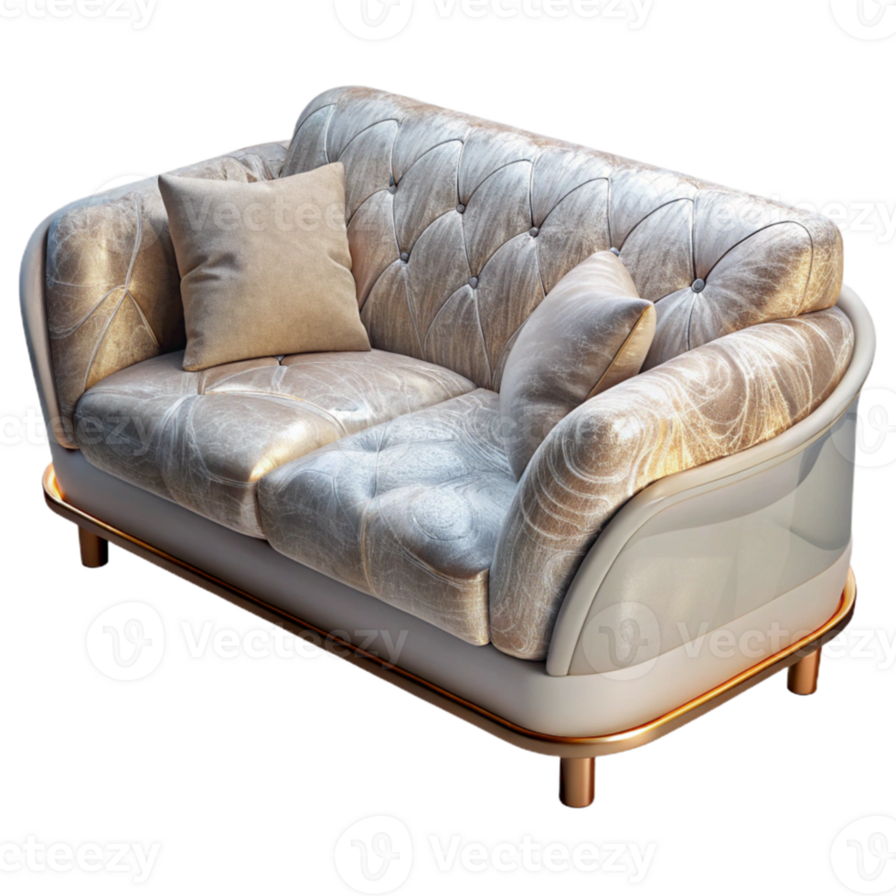 vibrant artistic Modern Sofa Transparent Background for Interior Mockups genuine png