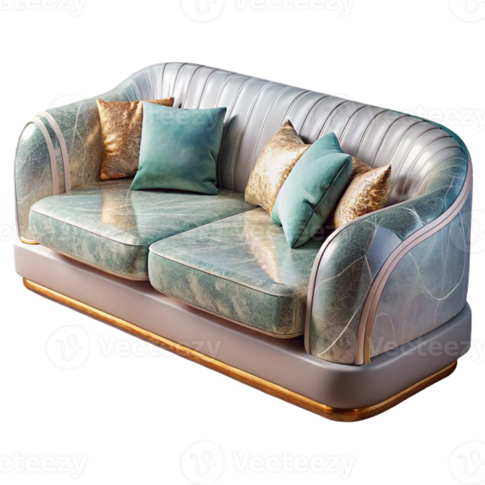 magnificent artistic Modern Sofa Transparent Background for Interior Mockups high resolution png