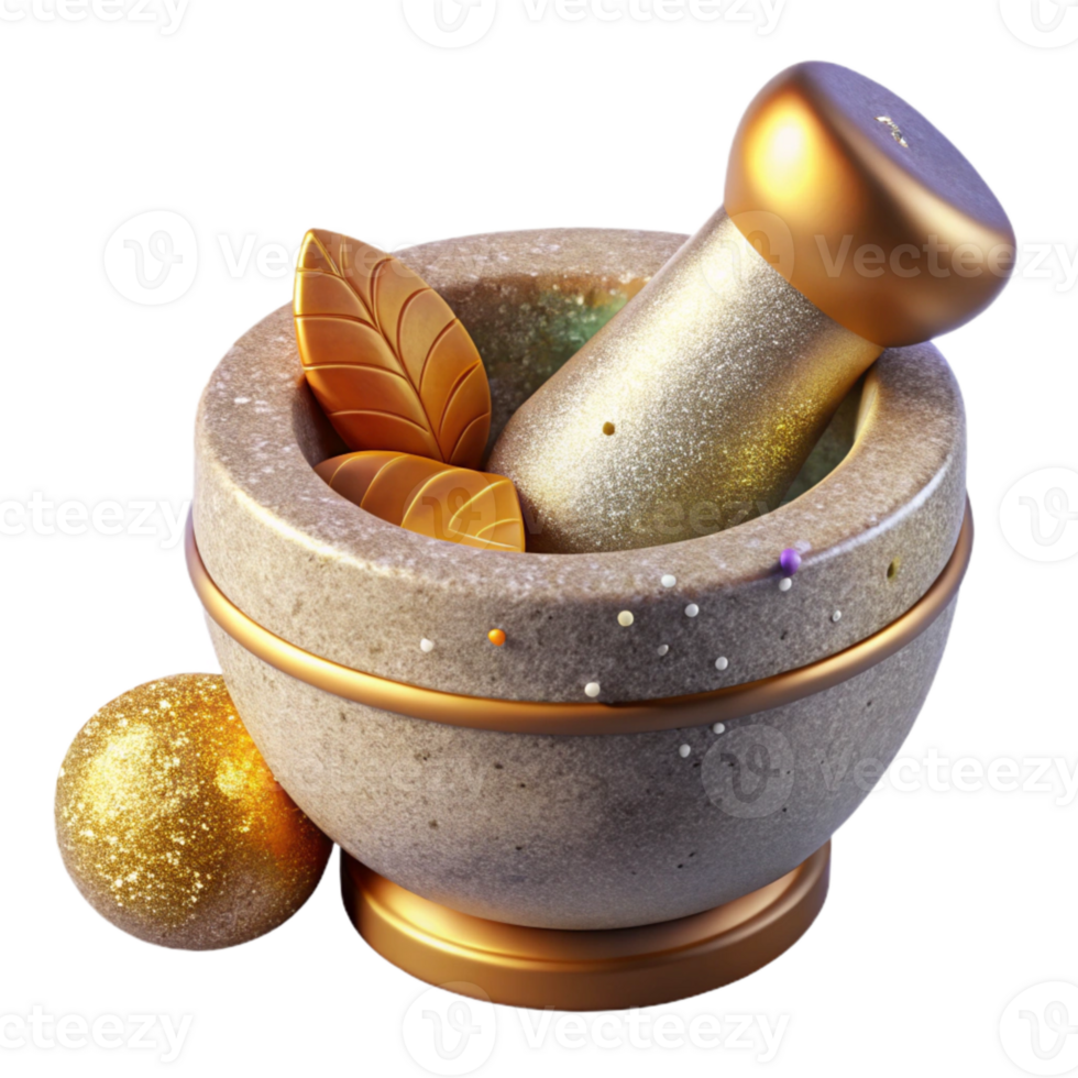 impressive rustic Mortar Pestle Stoneware Set Isolated Spice Grinding original png