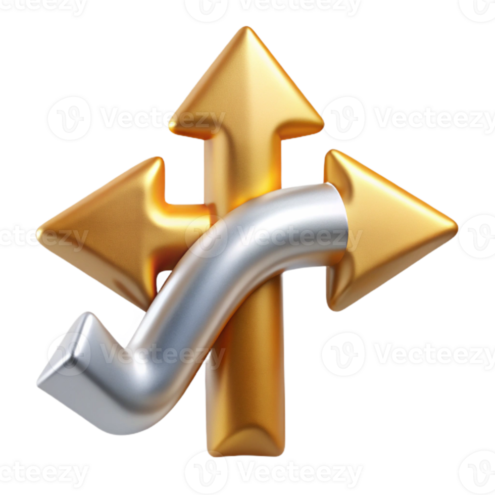 stunning classic Navigation Arrows with Curved and Straight Paths Cutout for Route Guidance professional png