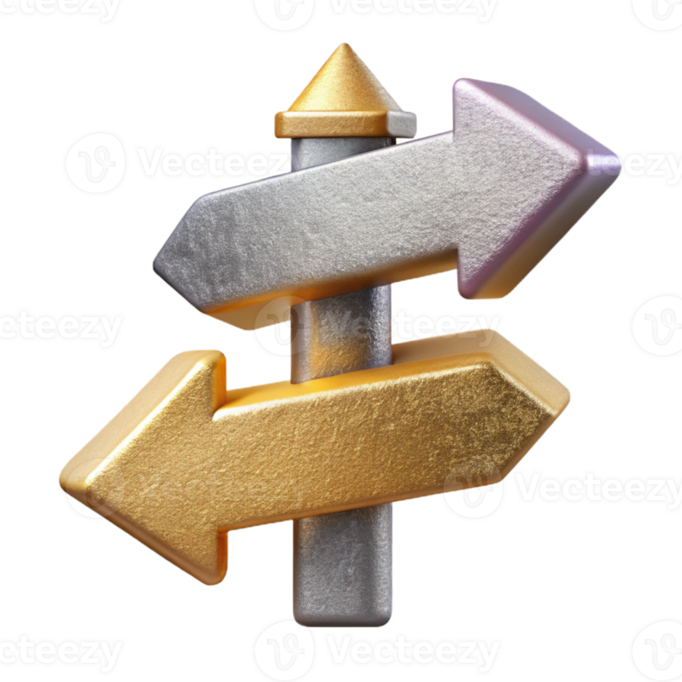 beautiful contemporary Navigation Arrows with Different Directions Cutout for User Guidance detailed png