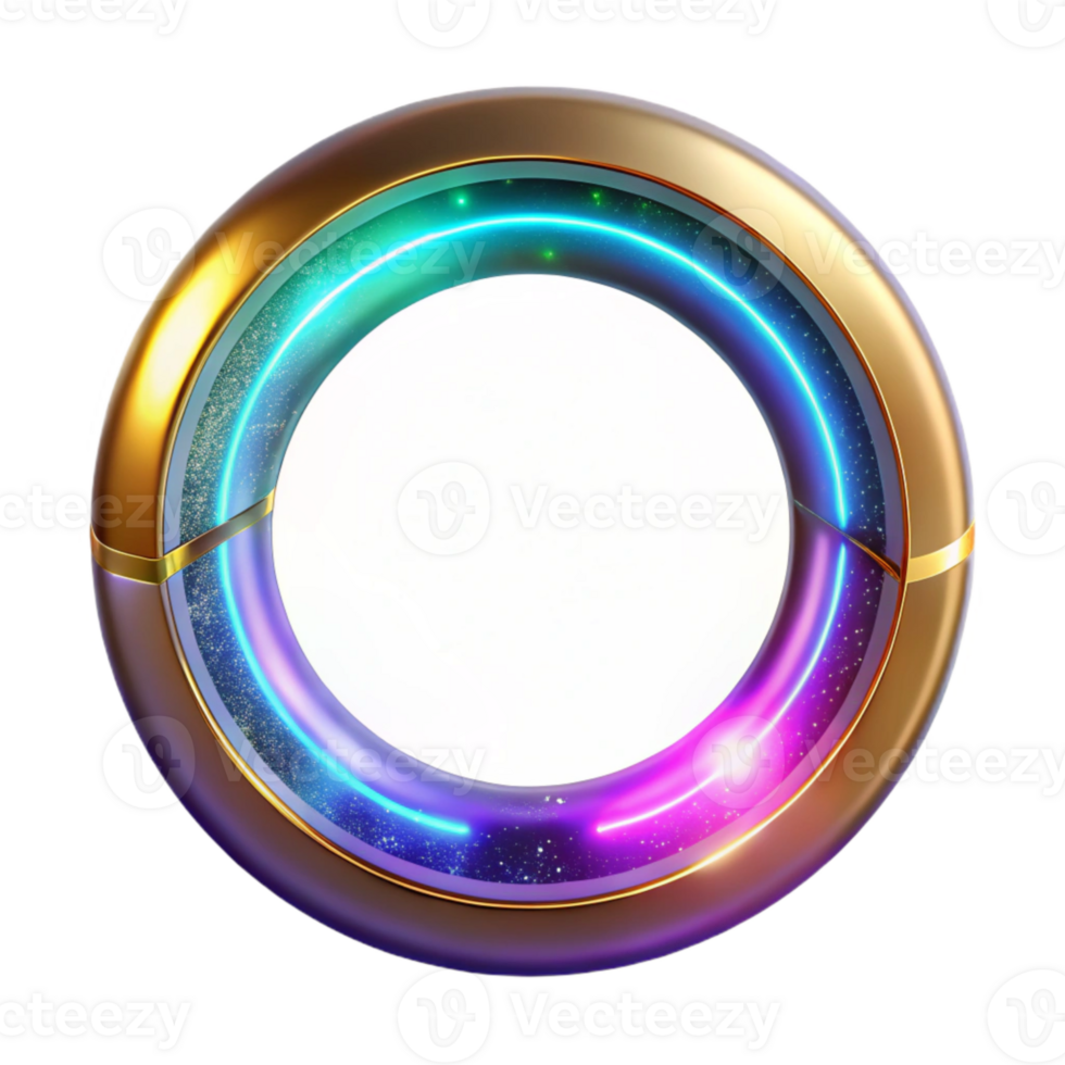 magnificent artistic Neon Circle Progress Bar Transparent for Futuristic Design premium png