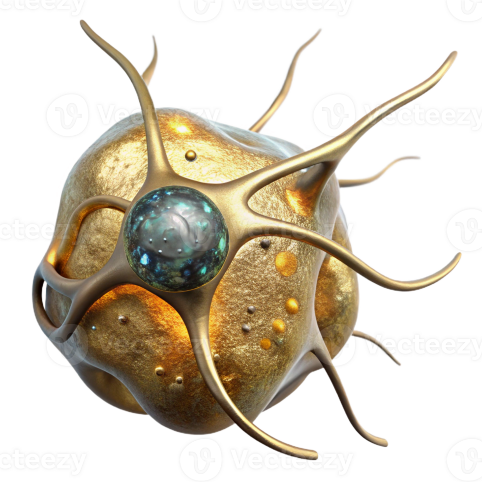 wonderful vintage Nerve Cell Neurology Isolated for Medical Research high resolution png