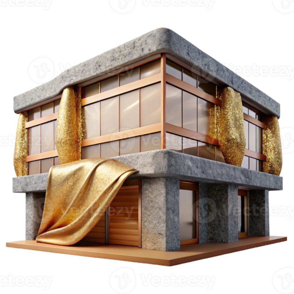 serene classic Office Building Exterior Cutout for Architectural Projects original png