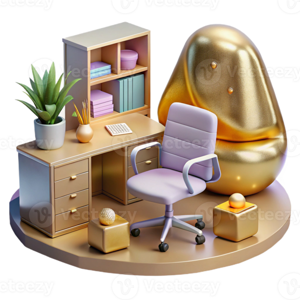 dramatic creative Office Furniture Icons Cutout for Business Presentations png