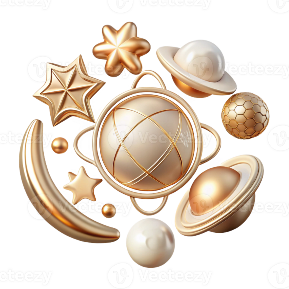 elegant abstract Outline Astronomy Symbols Transparent for Space Exploration Design high resolution png