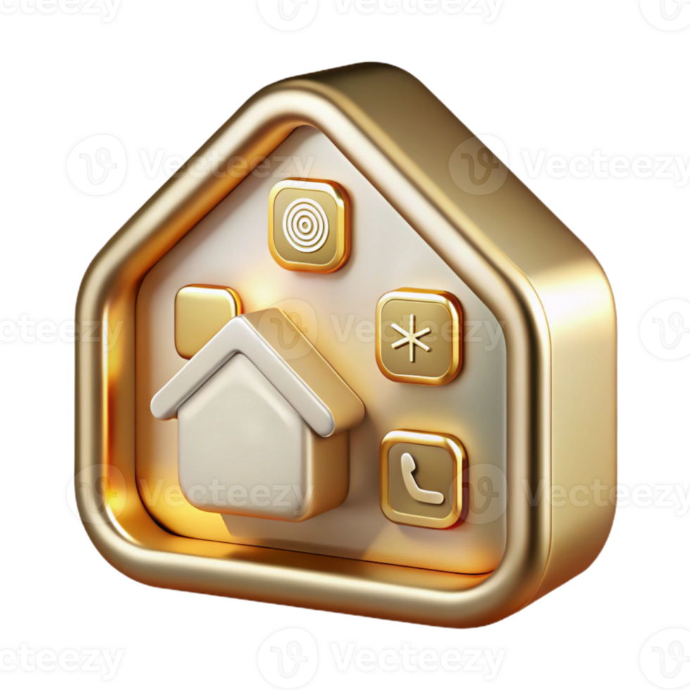 dramatic traditional Outline Smart Home Icons Isolated for Digital Art premium png
