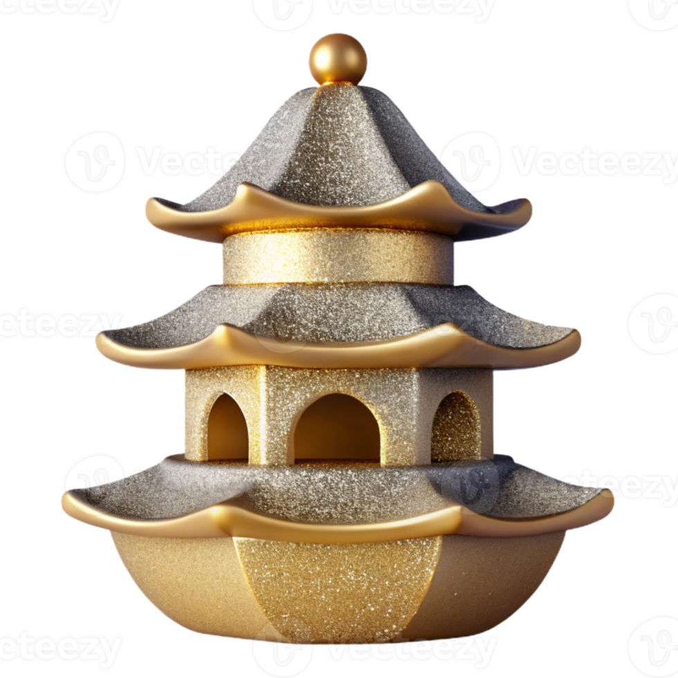 impressive rustic Pagoda Silhouette Cutout for Asian Architecture high quality png