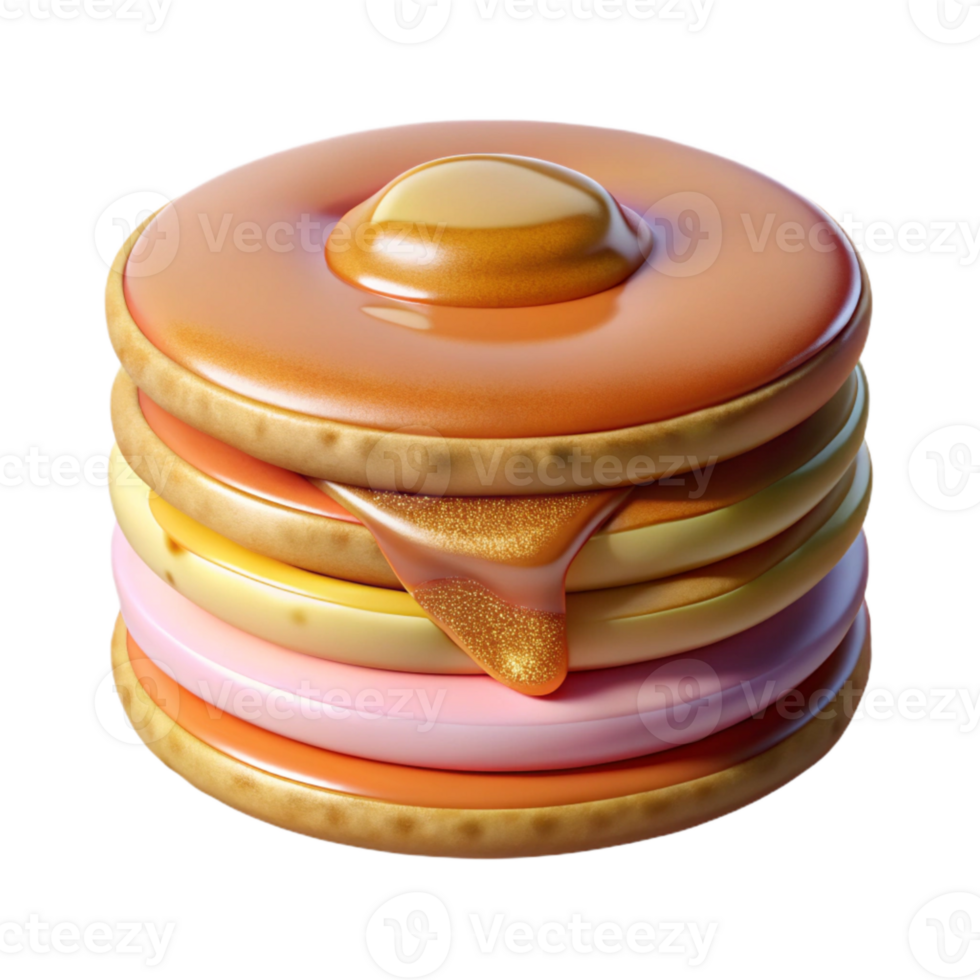 elegant minimalist Pancake Stack Breakfast Food Cutout for Brunch Menus genuine png
