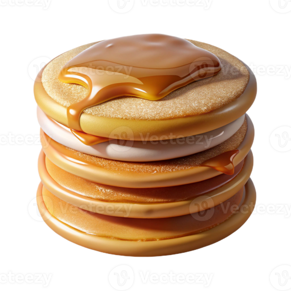 wonderful traditional Pancake Stack Breakfast Food Cutout for Brunch Menus detailed png