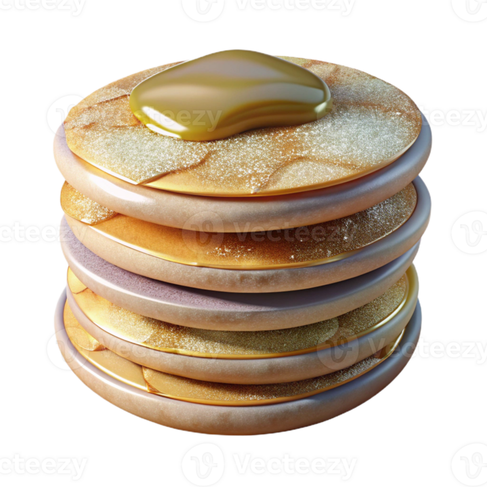stunning abstract Pancake Stack Breakfast Food Cutout for Brunch Menus premium png