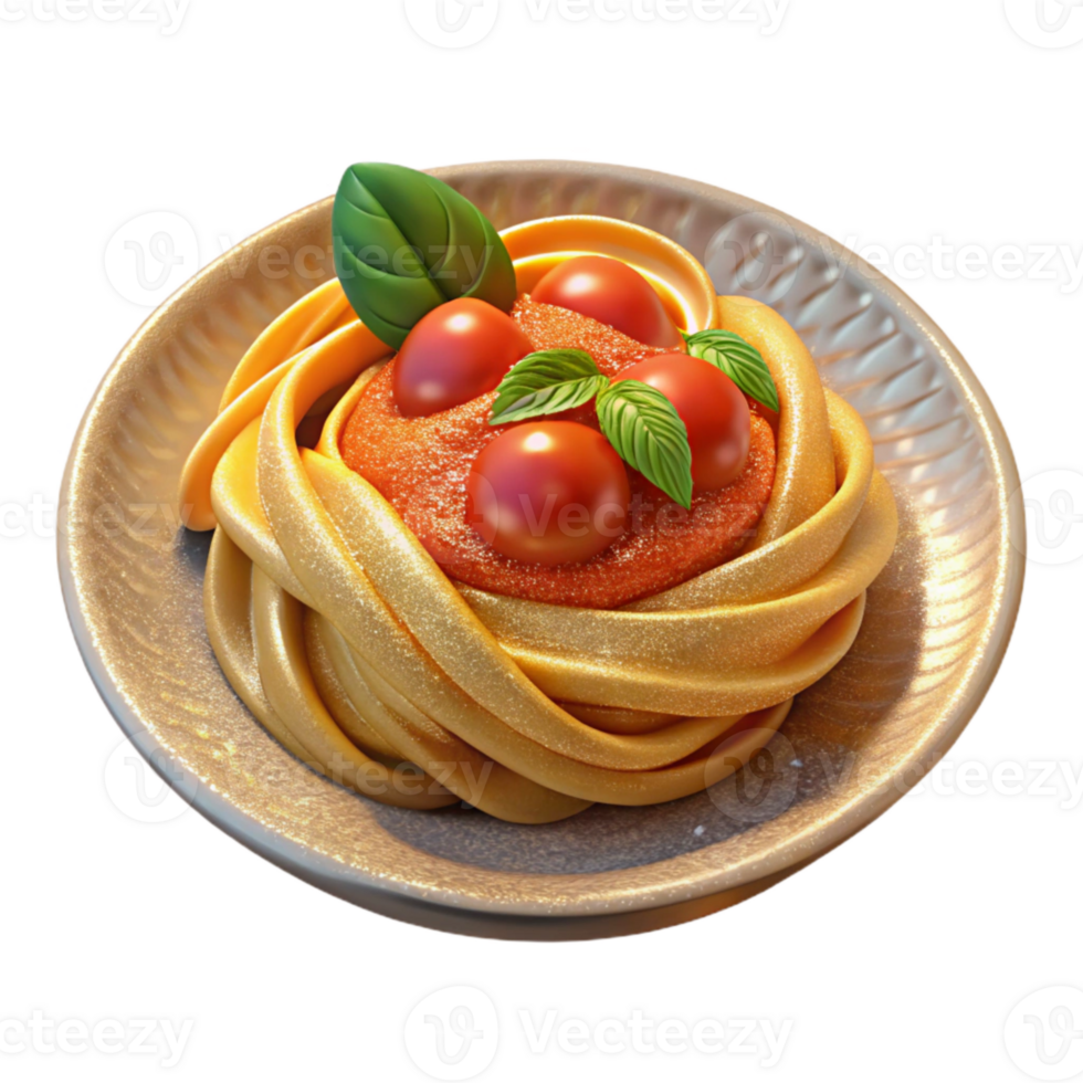 elegant minimalist Pasta Dish with Tomato Sauce Isolated for Italian Restaurant Menus png