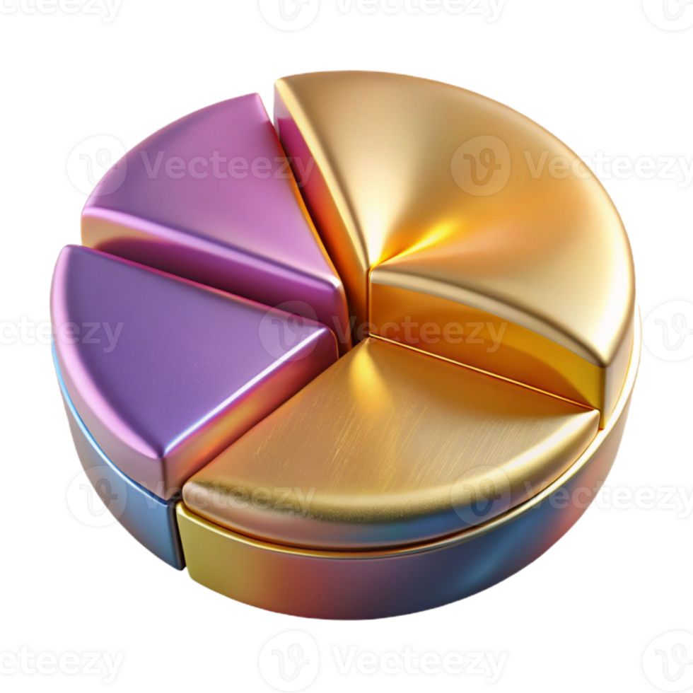 magnificent traditional Pie Chart Segments Colorful Isolated for Business Presentations high quality png