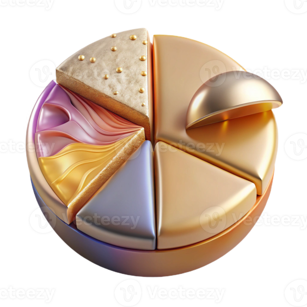 elegant classic Pie Chart with Callouts Data Information Transparent for Business Presentations authentic png