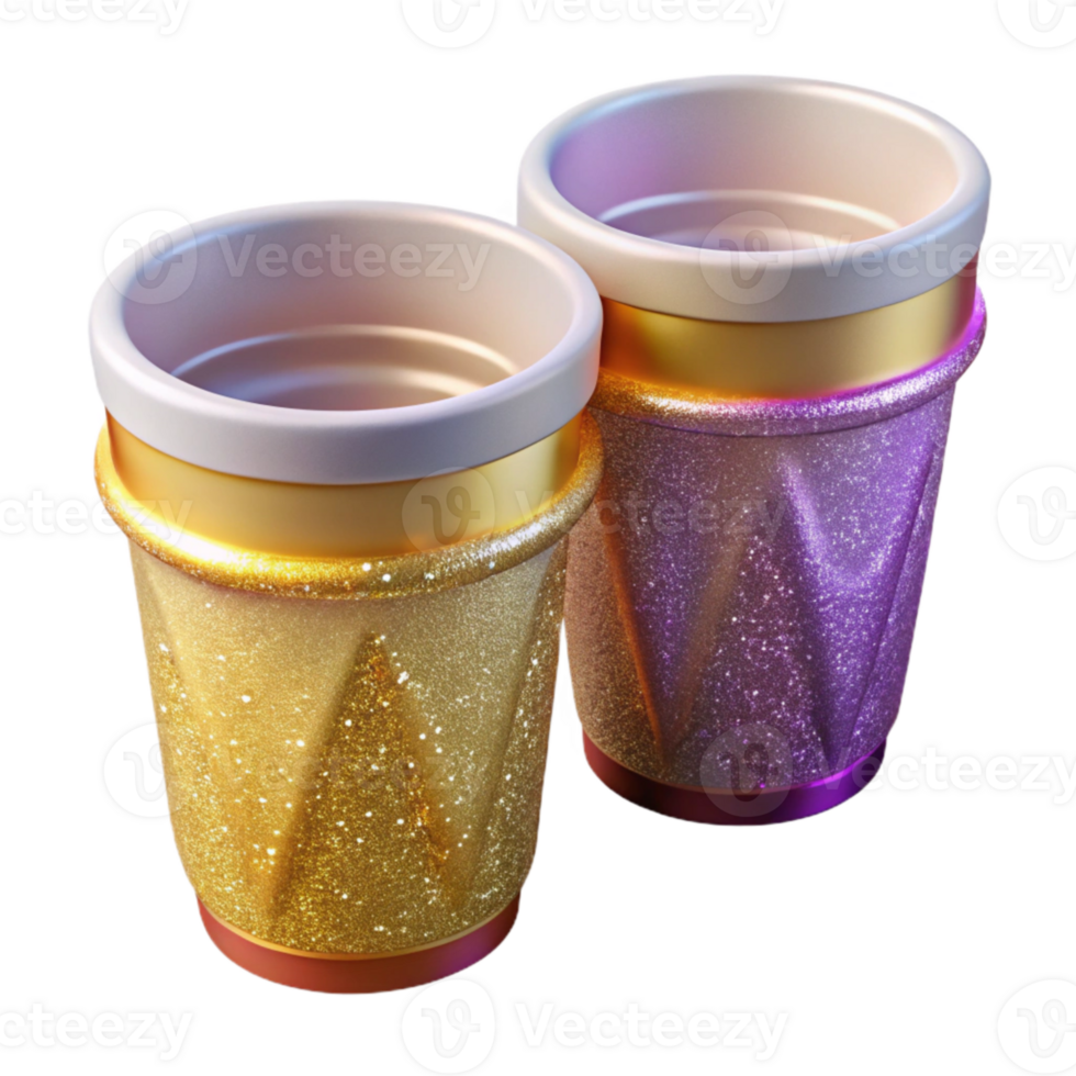 serene modern Plastic Cups Disposable Partyware Isolated for Events exclusive png