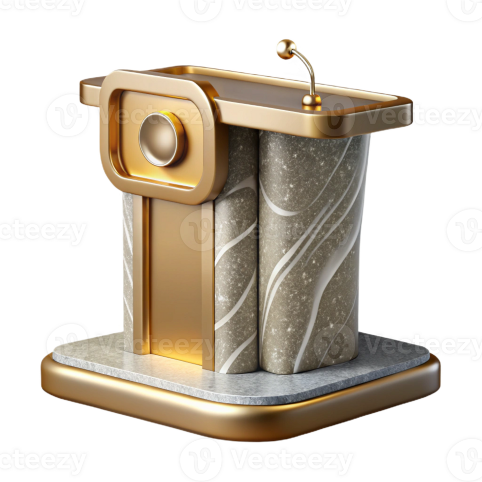 beautiful rustic Presentation Stand Podium Cutout for Public Speaking premium png