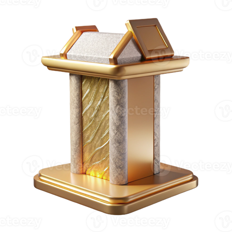dramatic minimalist Presentation Stand Podium Cutout for Public Speaking authentic png