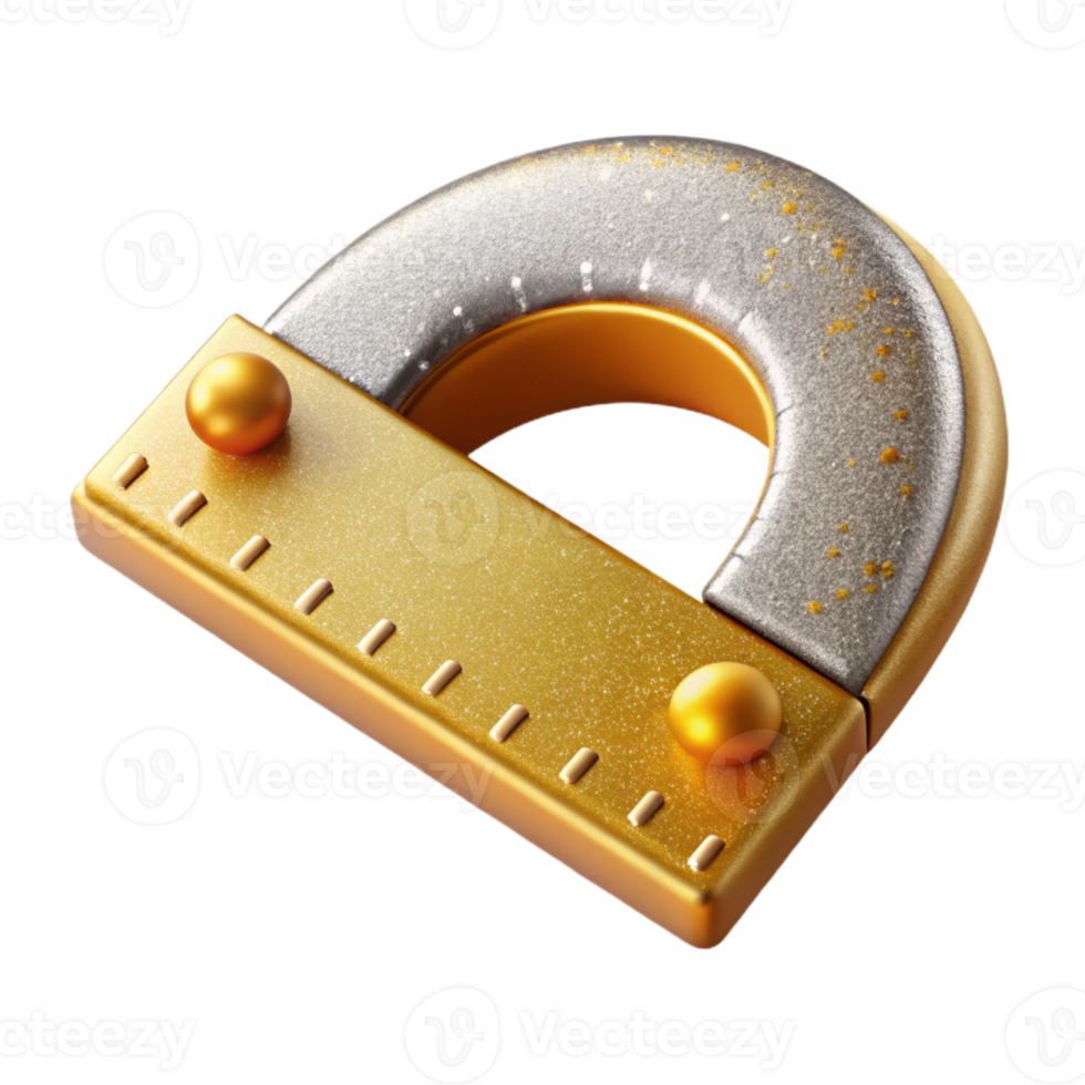 stunning vintage Protractor Geometry Tool Isolated for Math Education authentic png