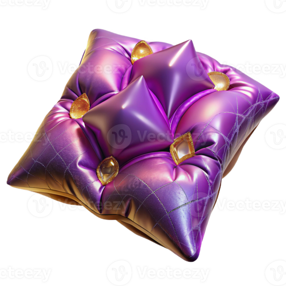 magnificent rustic Purple Cushion Home Decor Isolated for Interior Design Store png