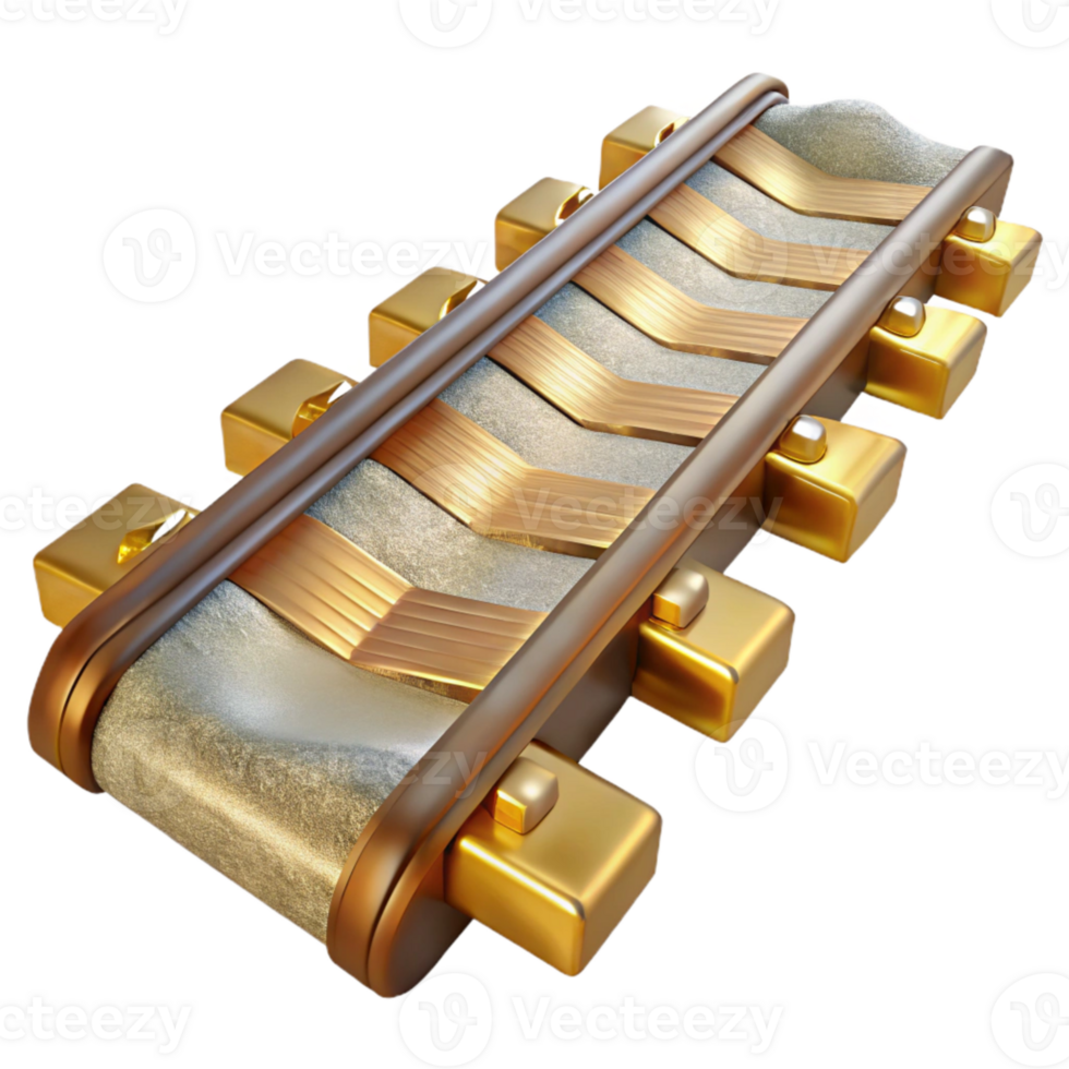 vibrant artistic Railway Tracks Steel gold Transport Transparent premium png
